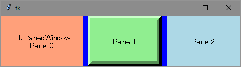 PanedWindowのサンプル画像