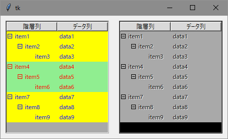 Treeviewのサンプル画像
