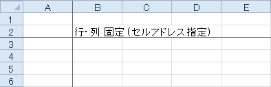 行・列 固定 (セルアドレス指定)のサンプル画像